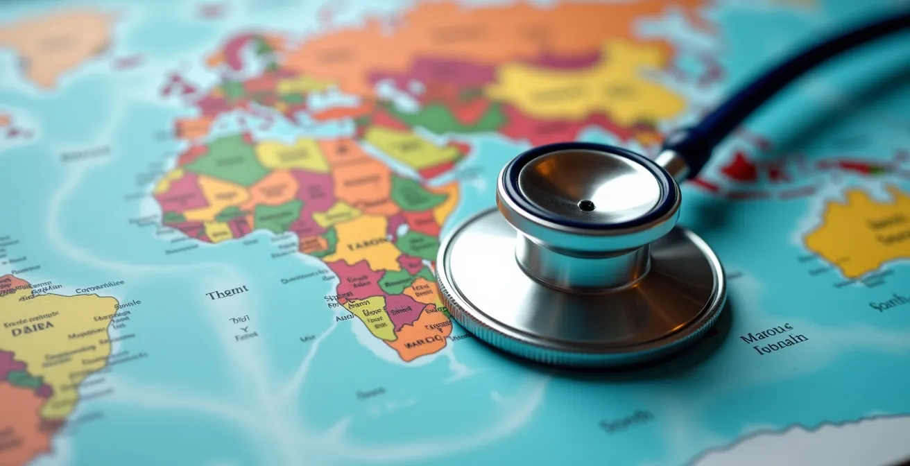 Carte abstraite de France montrant les variations tarifaires régionales pour les soins médicaux
