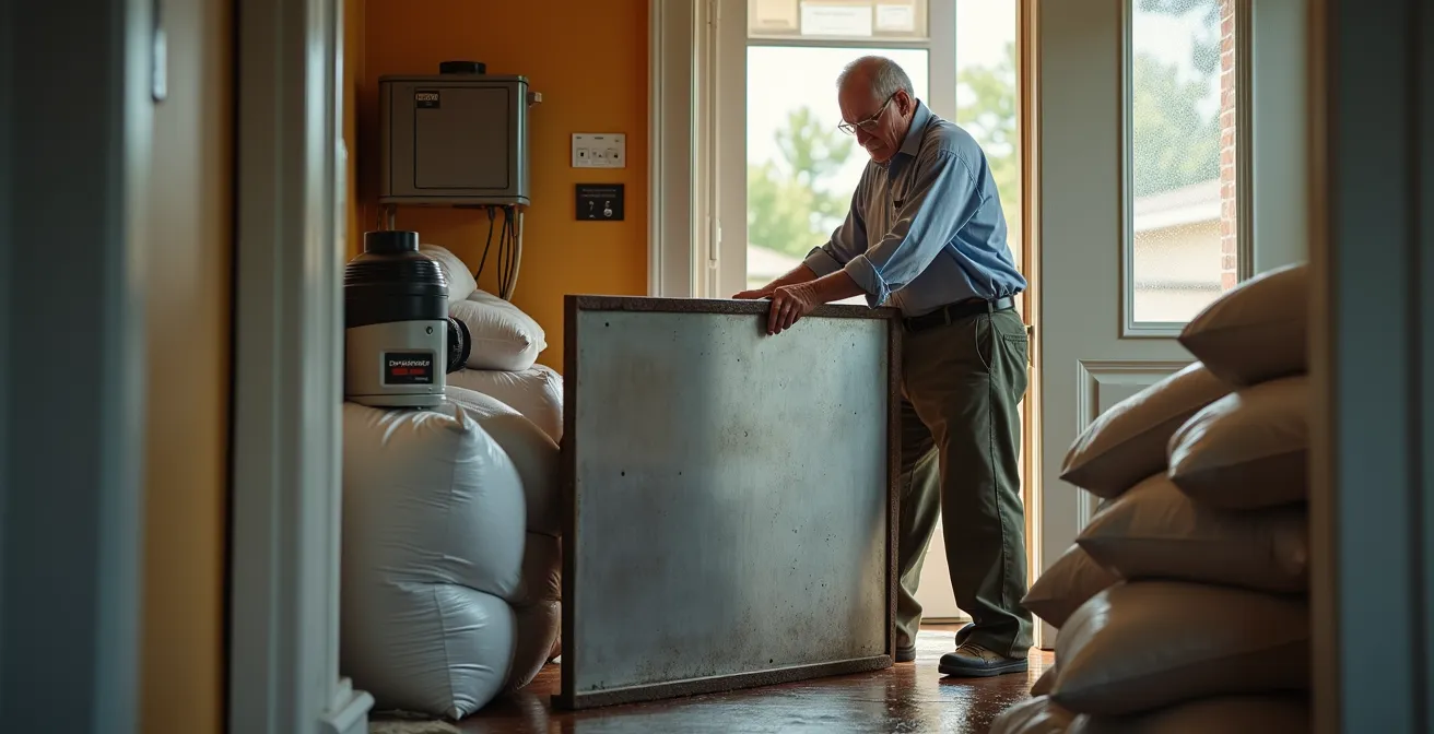Installation de batardeaux et dispositifs anti-inondation sur une maison